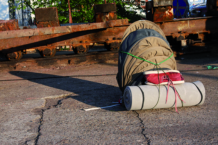 Urban Rough Sleeper, tent backpack